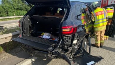 FW Frankenthal: Verkehrsunfallgeschehen mit mehreren Verletzten auf der BAB 61