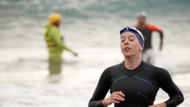 Ironman-WM in Nizza: Aus nach dem Schwimmen: Plattfuß-Pech für Anne Haug