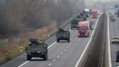 Bundeswehrkonvois auf Straßen in Niedersachsen, Hessen und Bayern unterwegs