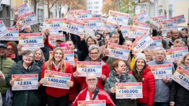 Dauerjubel in Düsseldorf: Postcode Lotterie verteilt 1,4 Millionen Euro an 187 Glückspilze